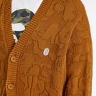 A Bathing Ape Men's Solid Camo Jacquard One Point Cardigan in Beige