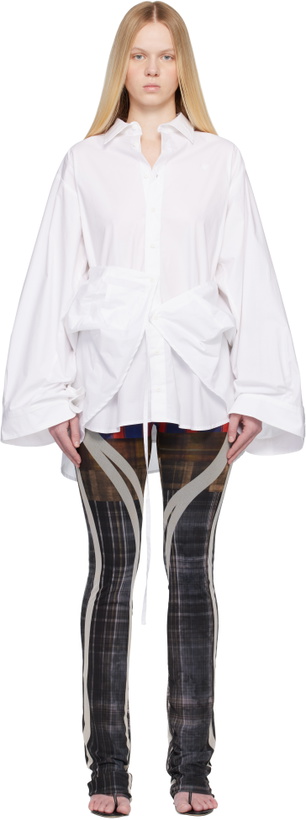 Photo: Ottolinger White Liberated Double Shirt Minidress