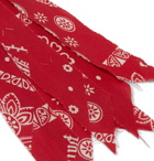 Palm Angels - Bandana-Print Cotton Necklace - Red