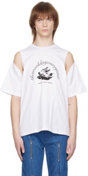 The World Is Your Oyster White Cutout T-Shirt