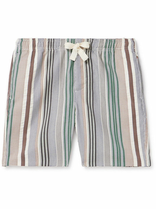 Photo: Orlebar Brown - Alex Straight-Leg Striped Cotton-Canvas Drawstring Shorts - Multi