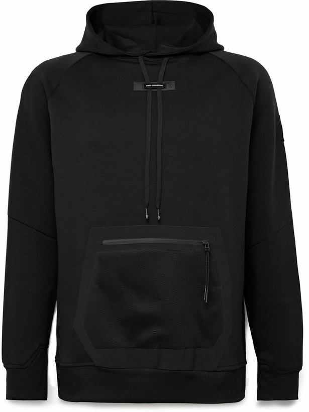 Photo: ON - Mesh-Panelled Logo-Appliquéd Recycled-Jersey Hoodie - Black