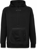 ON - Mesh-Panelled Logo-Appliquéd Recycled-Jersey Hoodie - Black
