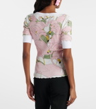 Chloé Printed cotton-blend Henley shirt