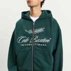 Cole Buxton Men's International Zipped Hoodie in Forest Green