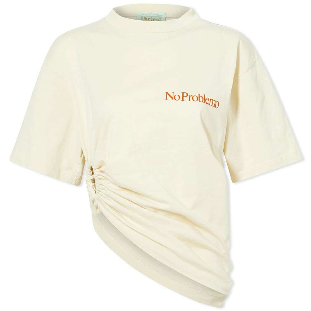 Photo: Aries Women's No Problemo Ring T-Shirt in Alabaster