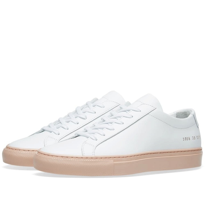 Photo: Woman by Common Projects Achilles Low Coloured Shiny Sole