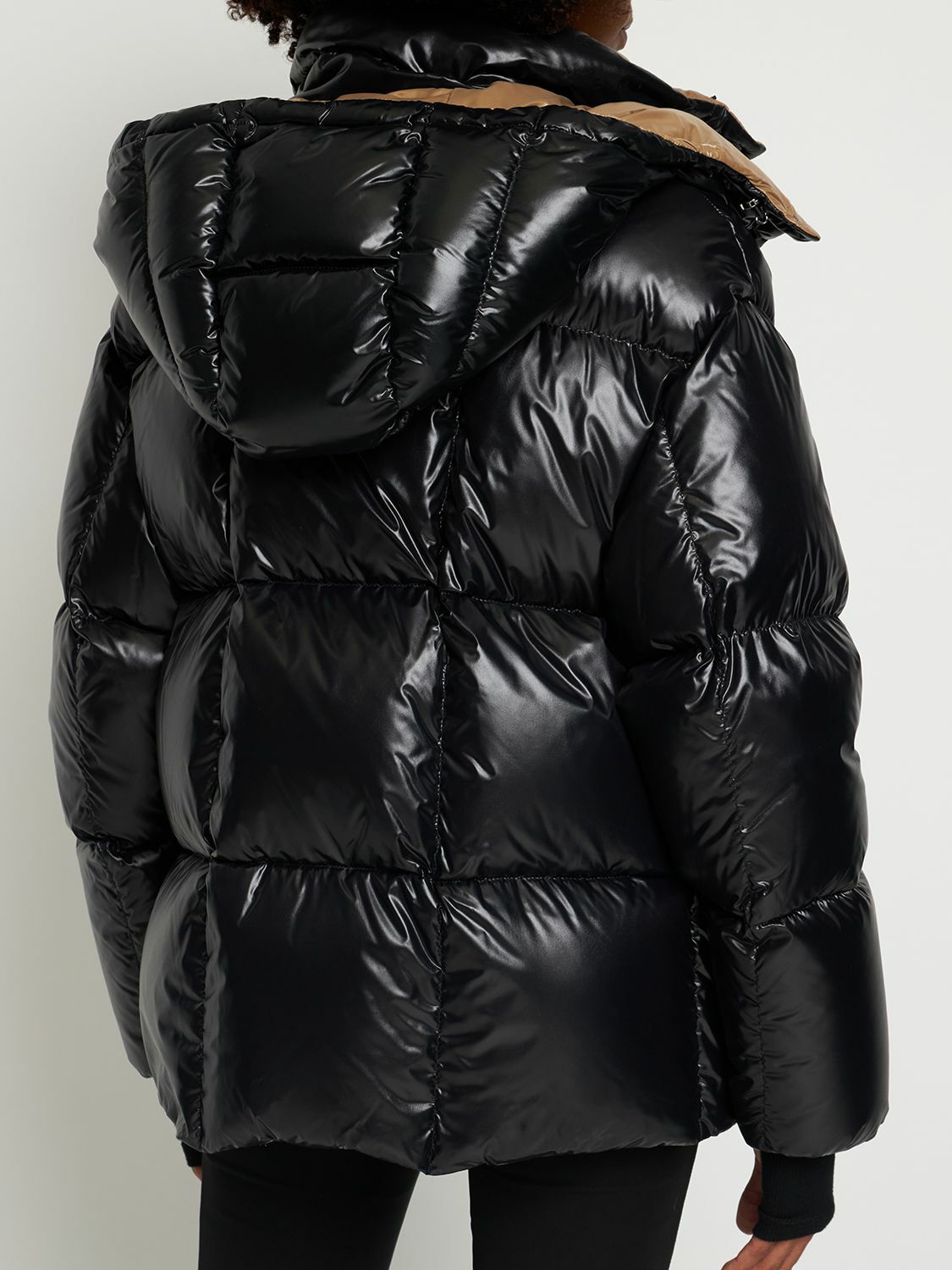 Moncler parana lacquered puffer jacket sales