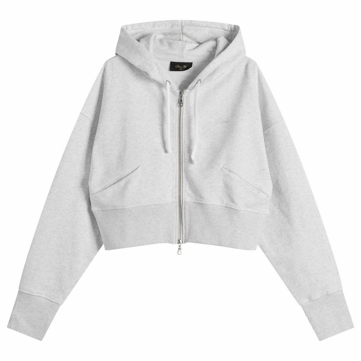 Dime Women's Cropped Hoodie in Ash
