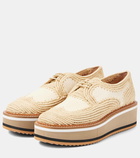 Clergerie Blake raffia platform brogues