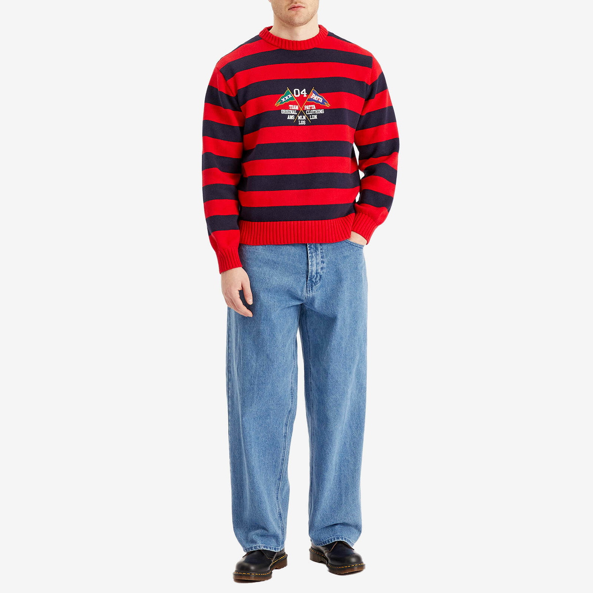 Patta Men's Stripe Flag Knit Jumper in Multi