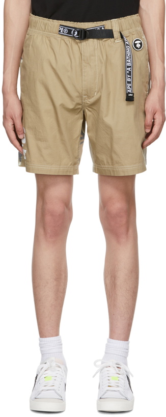 Photo: AAPE by A Bathing Ape Beige Cotton Shorts