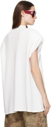 The Attico White Mock Neck T-Shirt