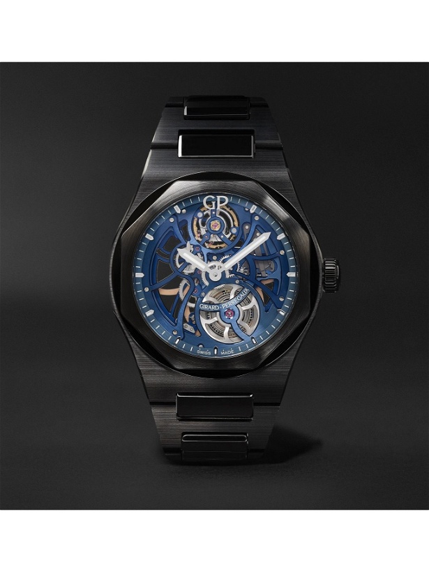 Photo: GIRARD-PERREGAUX - Laureato Skeleton Automatic 42mm Ceramic Watch, Ref. No. 81015-21-001-32A