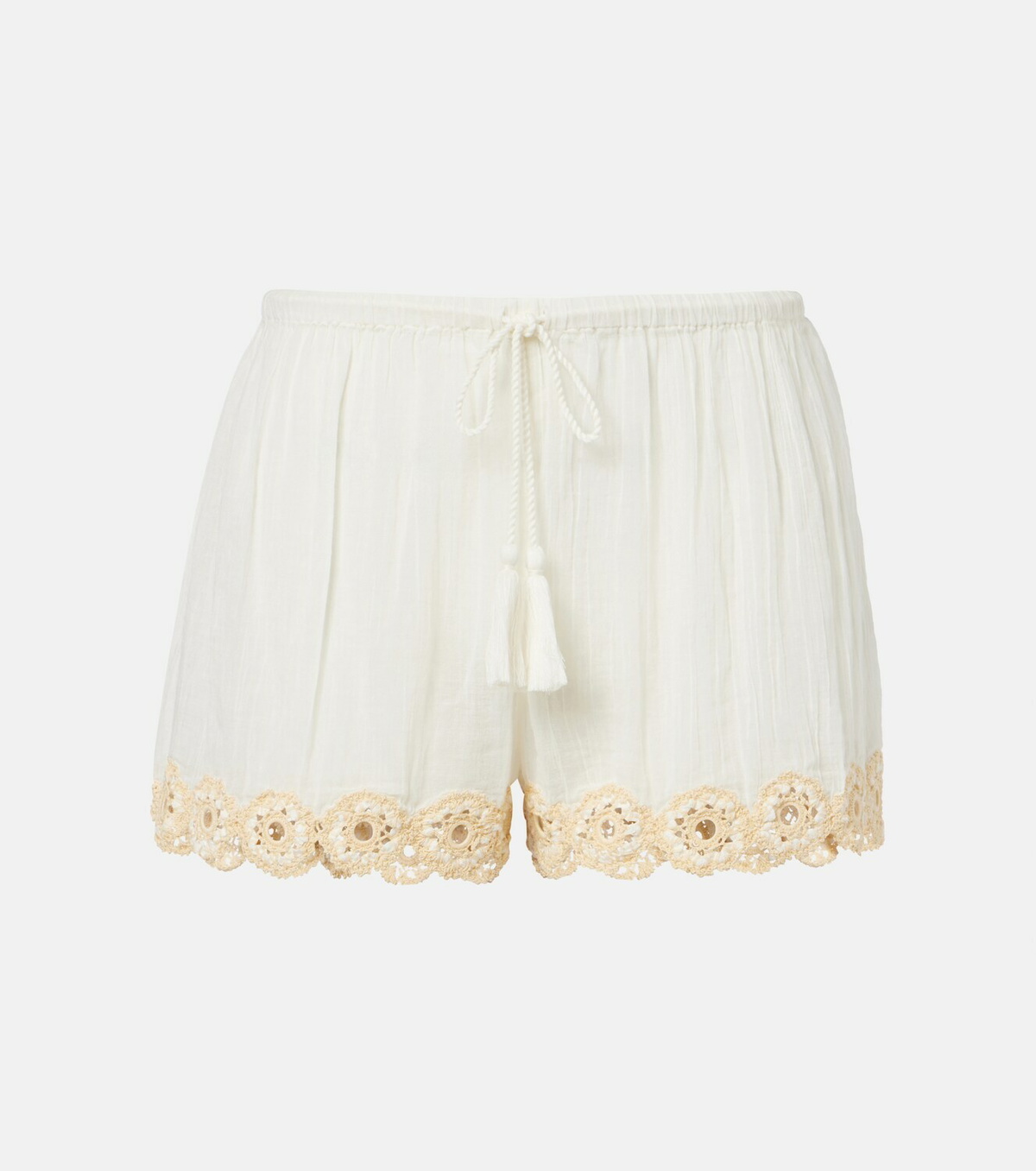 Ulla Johnson Liya crochet-trimmed cotton shorts