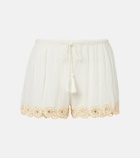Ulla Johnson Liya crochet-trimmed cotton shorts