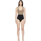 Ernest Leoty Taupe and Black Victoire One-Piece Swimsuit