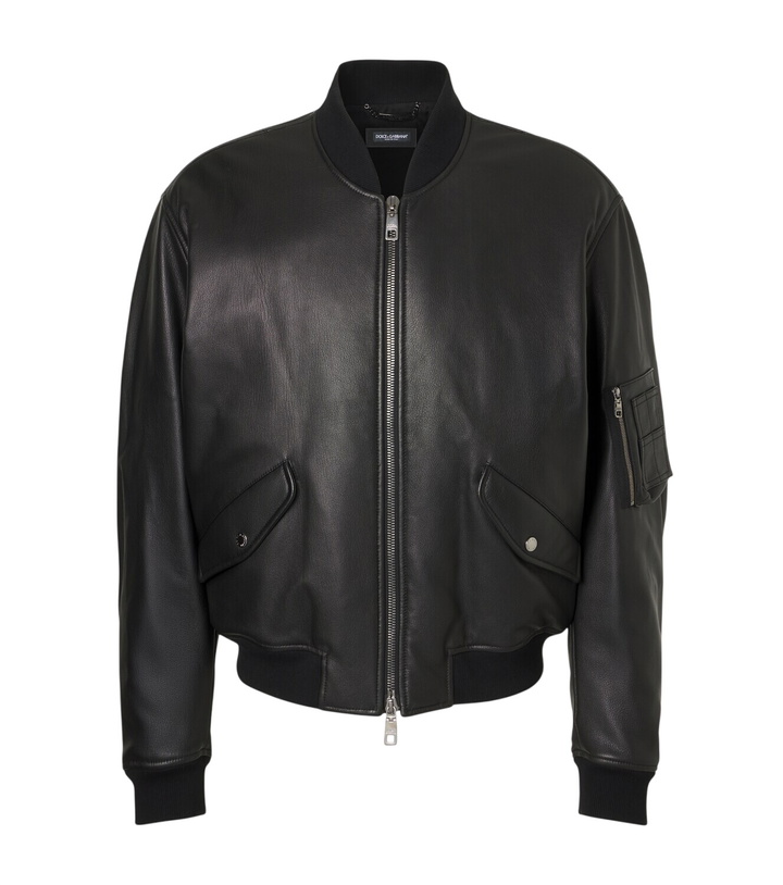Photo: Dolce&Gabbana Leather bomber jacket