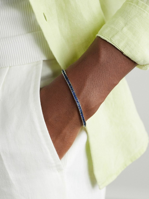 Photo: 42 Suns - 14-Karat White Gold Sapphire Bracelet - Silver
