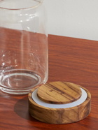 The Conran Shop - Set of Three Glass and Teak Stacking Jars, 750ml