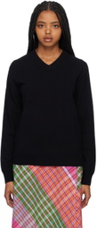Comme des Garçons Shirt Black V-Neck Sweater