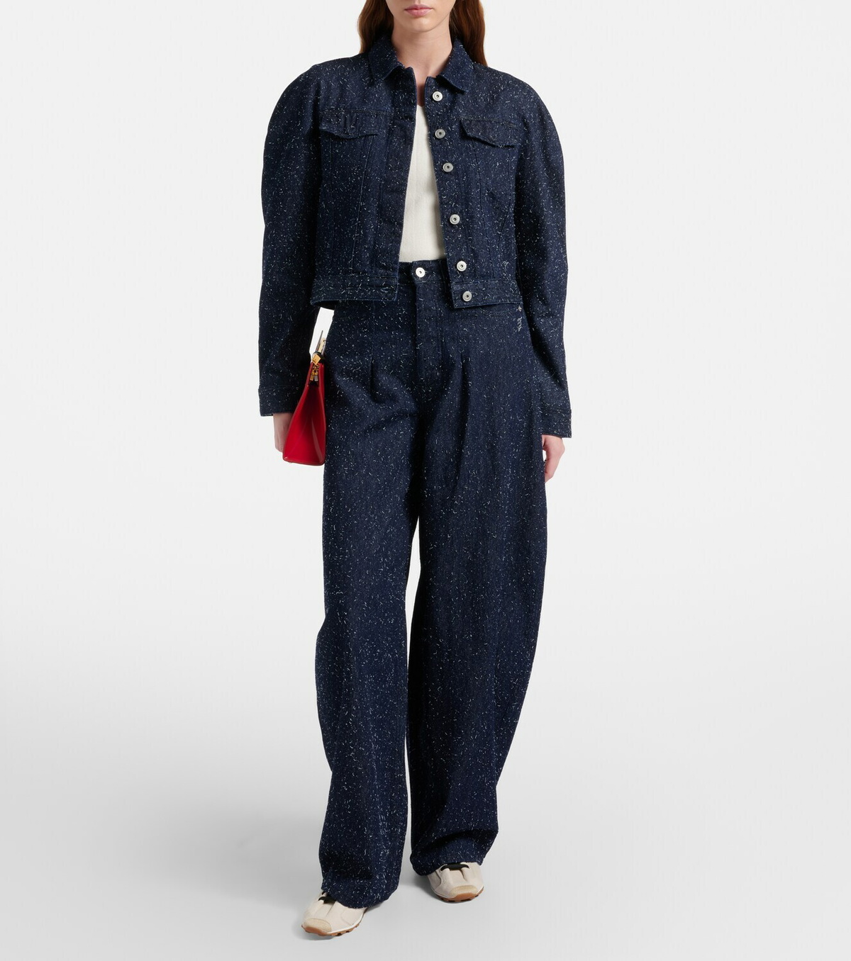 Jacquemus Ovalo de-Nîmes embroidered denim jacket