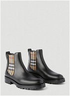 Burberry Check-Panel Chelsea Boots female Black