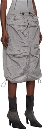 Diesel Gray O-Windy Midi Skirt