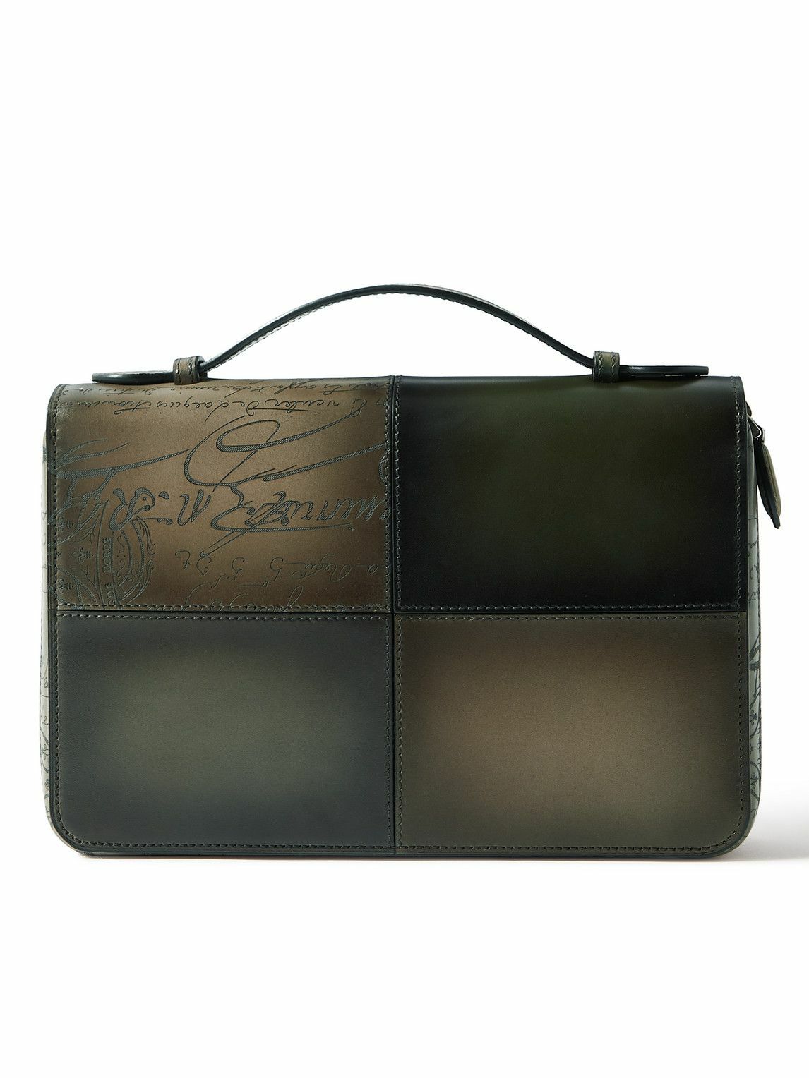 Berluti - Itauba Scritto Panelled Venezia Leather Pouch Berluti