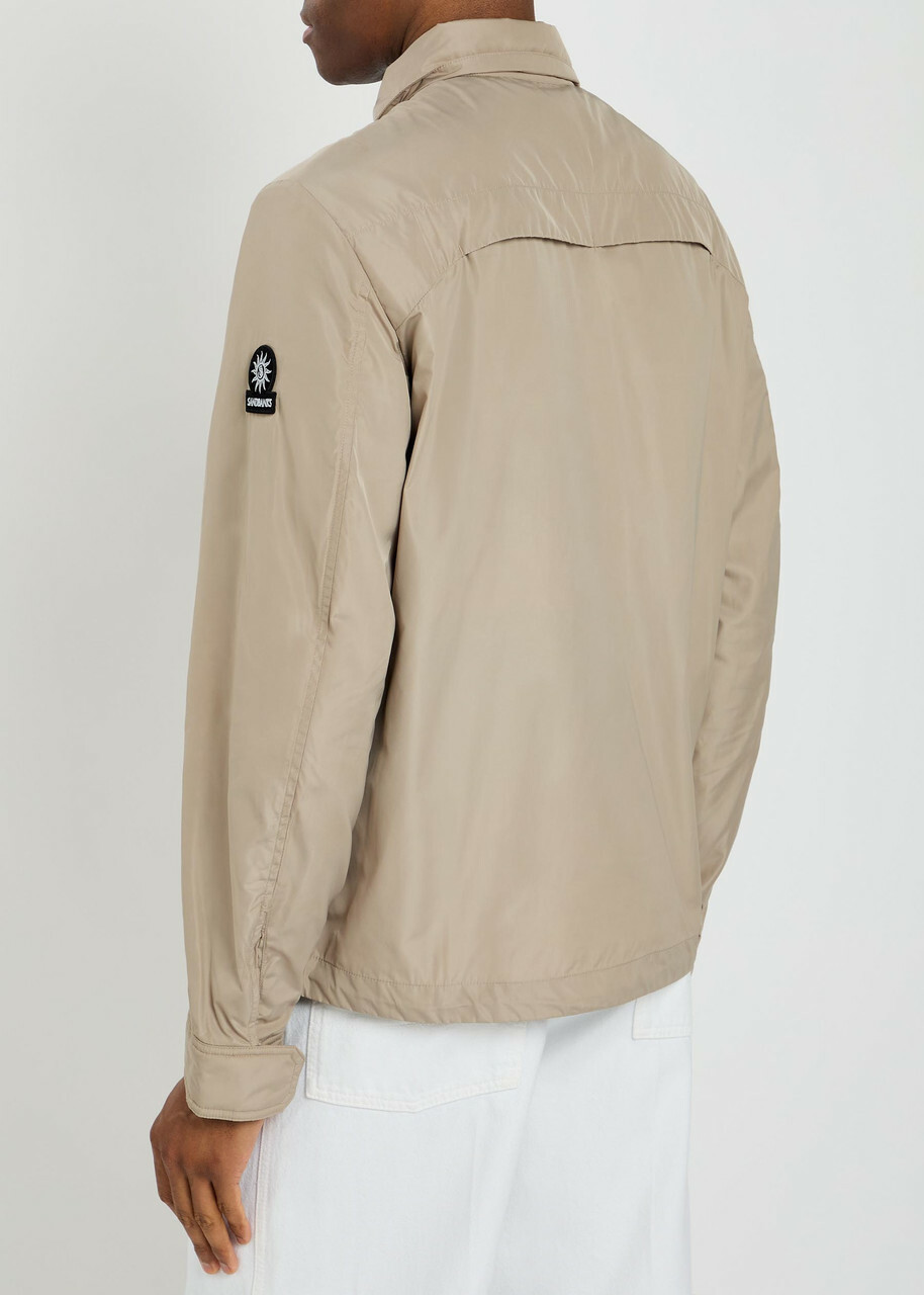 Sandbanks Logo-appliquéd Nylon Jacket Stone