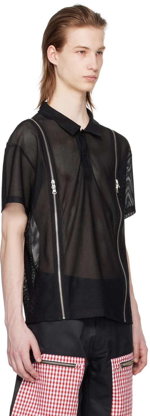 Olly Shinder Black Zip Polo