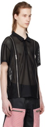 Olly Shinder Black Zip Polo