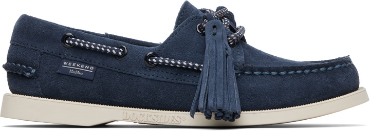 Photo: Weekend Max Mara Navy Sebago Edition Dockside Boat Shoes