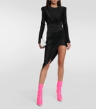 Alexandre Vauthier Crystal-embellished faux leather ankle boots