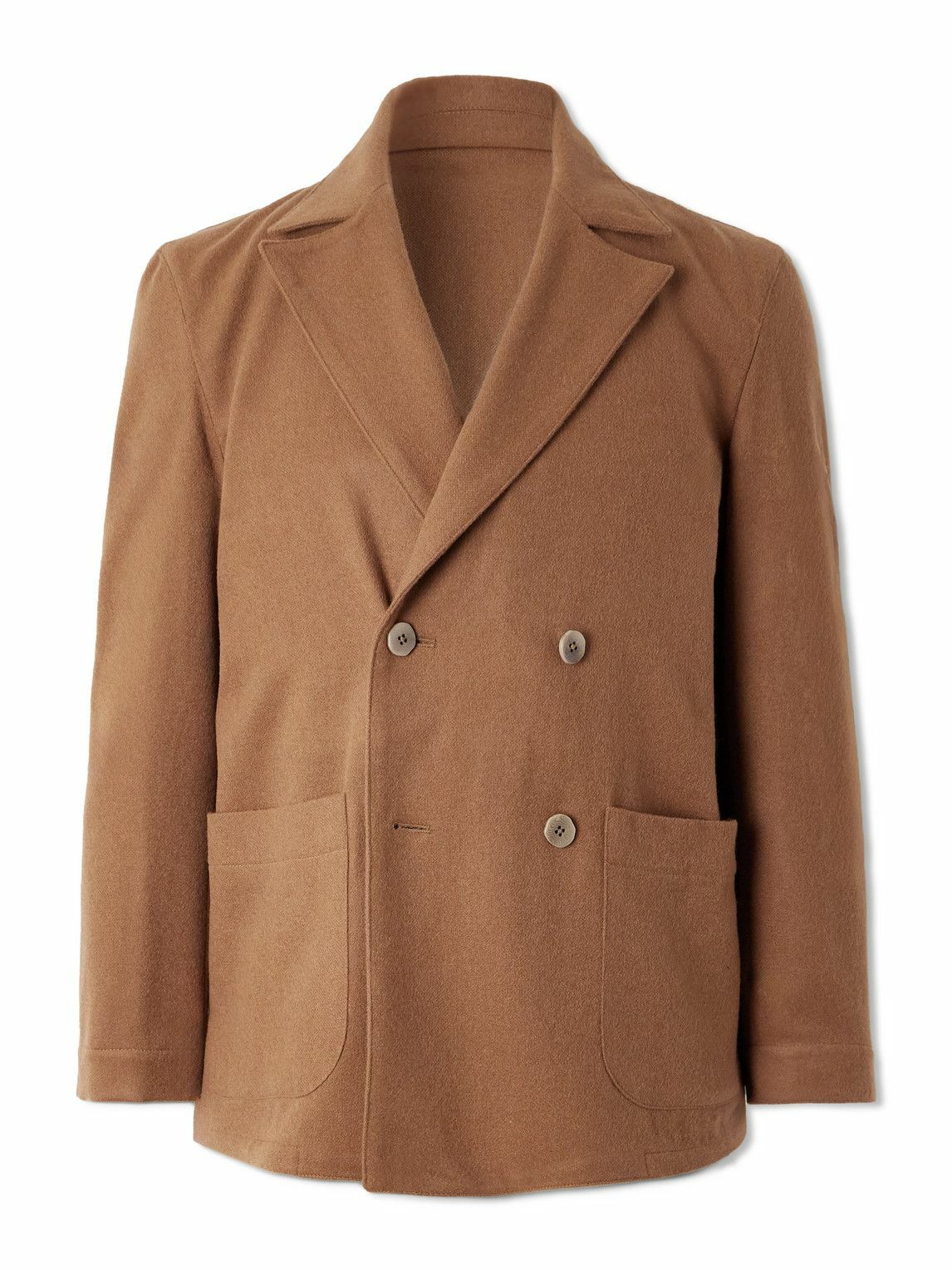 Stòffa - Double-Breasted Camel Hair Blazer - Brown