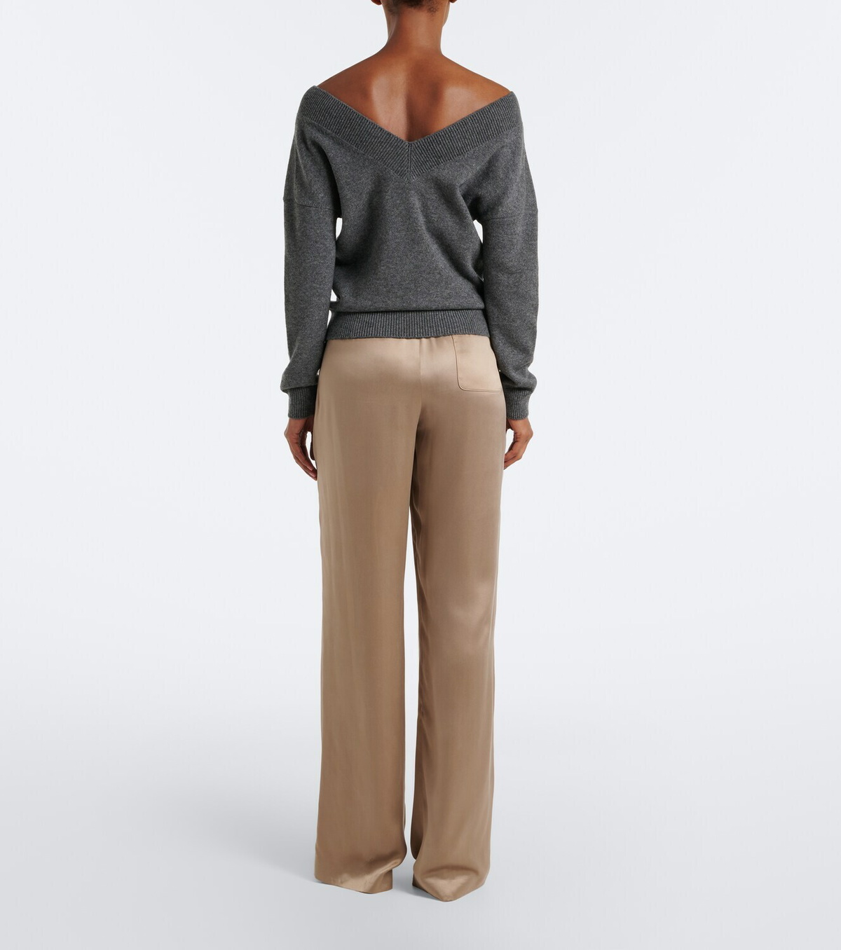 Tom Ford Pleated silk straight pants