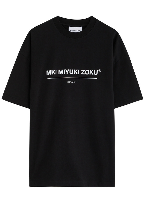 Photo: Mki Miyuki Zoku Logo-print Cotton T-shirt Black