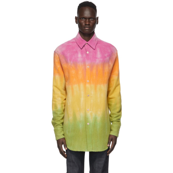 Photo: The Elder Statesman Multicolor Gradient Bloomsland Shirt