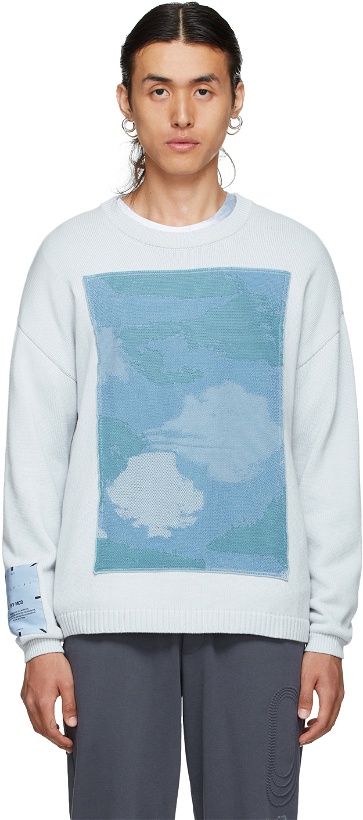 Photo: MCQ Blue Oversized Landscape Sweater