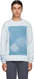 MCQ Blue Oversized Landscape Sweater