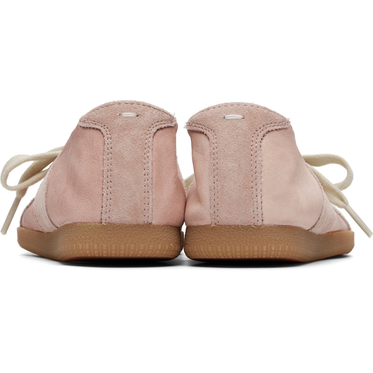 Maison Margiela Pink Replica Soft Laced Ballerina Flats