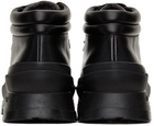 Jil Sander Black Leather Hiking Boots