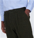 Comme des Garçons Homme Deux Striped wool tweed suit pants