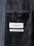 Caruso - Unstructured Double-Breasted Cotton-Blend Corduroy Suit Jacket - Blue