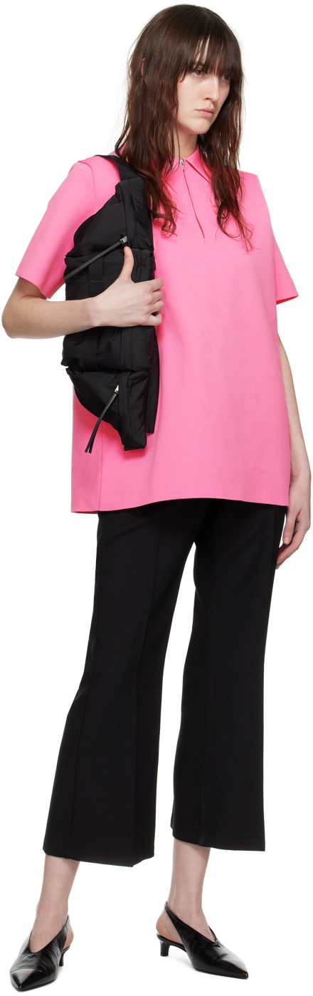 Jil Sander Pink Zip Polo