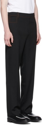 JW Anderson Black & Orange Contrast Slim Leg Trousers