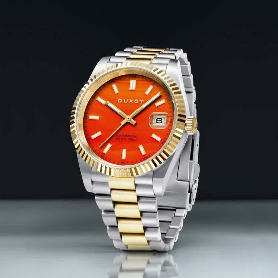 Duxot Marcel Automatic Orange Dial Mens Watch DX-2059-GG