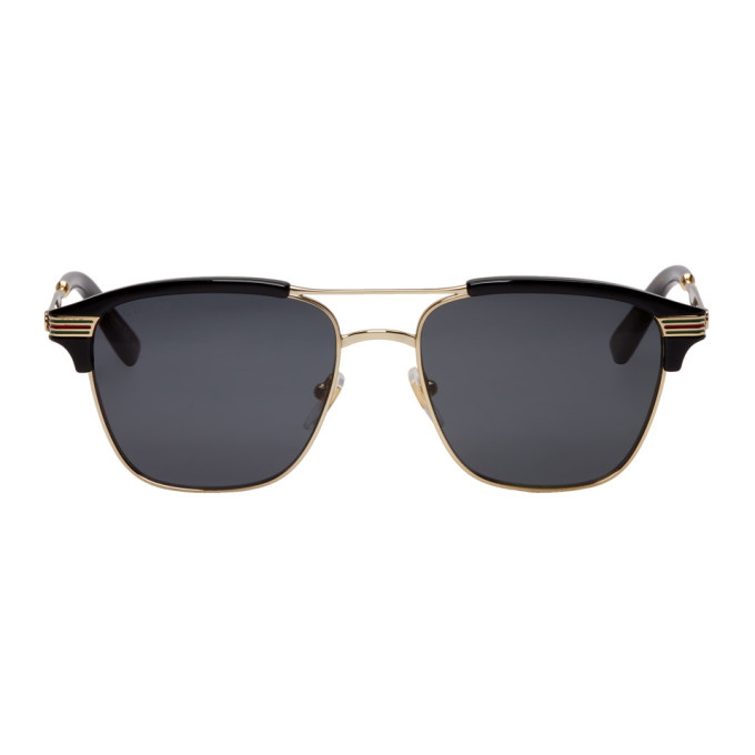 Photo: Gucci Gold and Black Retro Cruise Sunglasses