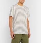 rag & bone - Striped Slub Linen-Jersey T-Shirt - Beige