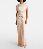 Victoria Beckham Isabella gathered satin gown